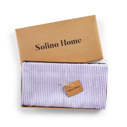 Solino Home Narrow Stripe Linen Round Tablecloth for Fall Kitchen Dining Party - 第 21/30 張圖片