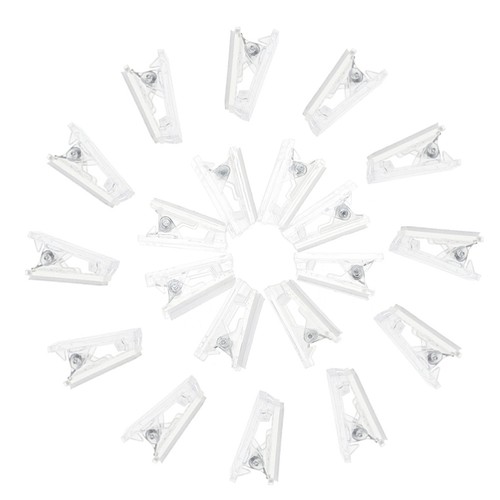 20 Pezzi Porta Badge Adesivo Plastica Clip Molla Arazzo Appeso a Parete - Foto 6 di 12
