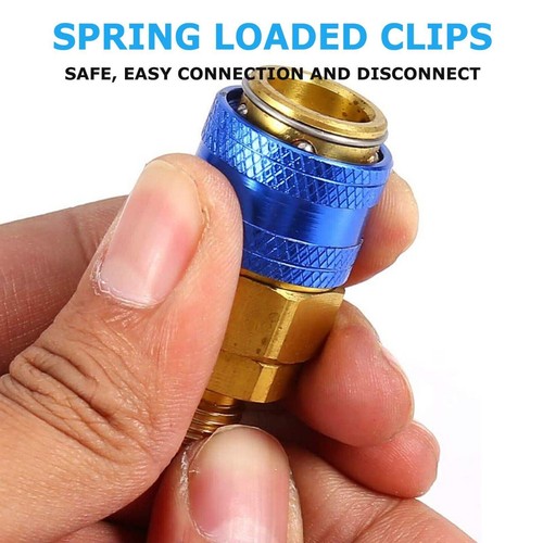 A/C R134a Quick Coupler Adapter Car High & Low Side HVAC SAE Male Flare Fitting - Picture 8 of 10