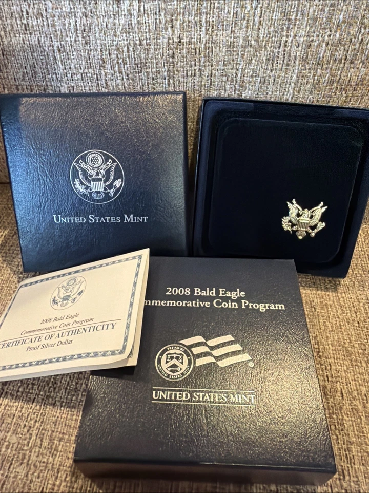 2008 P American Bald Eagle Proof Commemorative 90% Silver - Image 4 of 4