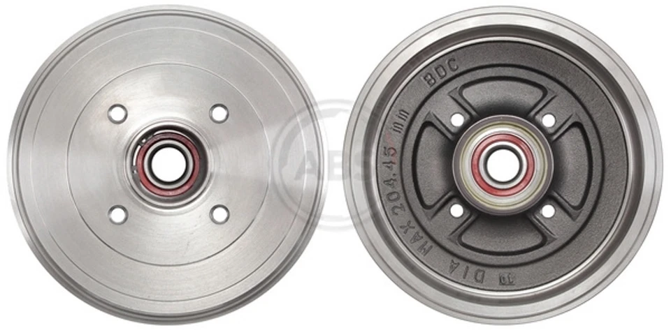 2x A.B.S. Bremstrommel 2828-SC für RENAULT MODUS CLIO KR0 BR0 CR0 THALIA 3 1 16V