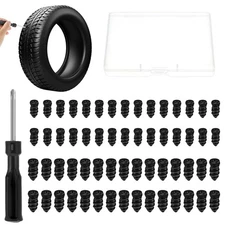 60 PCS Tire Repair Rubber Nail Kit with Screwdriver Car Puncture Repair Screws