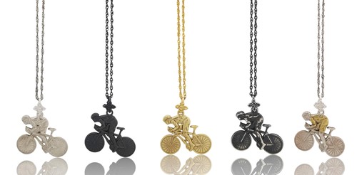 Oxidized Cyclist Pendant – 925 Silver Sports Necklace Jewelry Gift for Men - Picture 5 of 13