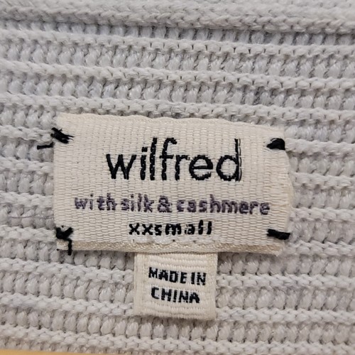Wilfred Aritzia Pullover Knit Sweater Silk Cashmere Cotton XXS Grey - Picture 4 of 12