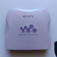 SONY MD Walkman MZ-E600 Light Pink Portable MiniDisc Player Used No Battery