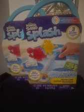 2-Kinetic Sand Splash Starter Case Sets Color-Changing Water-Activated Sand 6 oz
