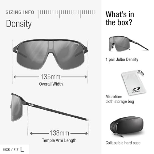 JULBO Density Sunglasses, Nero Traslucido/Rame, One Size Unisex-Taglia unica - Foto 5 di 8