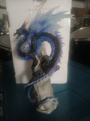Andrew Bill Sapphire Sentinel  Dragon Statue