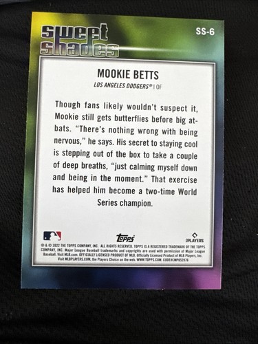 2022 Topps Series 2 - Sweet Shades Mookie Betts #SS-6 - Picture 2 of 2