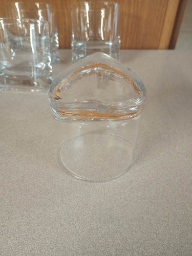 SLANTED TILTED WHISKEY BOURBON TUMBLER GLASSES SET 4 - Picture 5 of 8