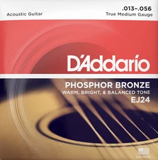 D'Addario EJ24 Phosphor Bronze Acoustic Guitar Strings, True Medium, 13-56