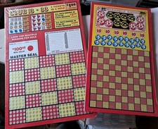 Vintage 2 Punch Boards Sealed Un-punched Club-33 Treasure Chest Made In USA NEW