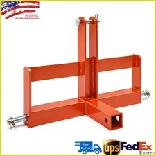 3 Point Square Trailer Hitch Tow Adapter w/ 2" Receiver for Category 1 Tractors