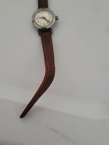 Vintage Timex Ladies Mechanical Wind Up Watch Kreisler Brown Leather Band WORKS - Picture 8 of 13