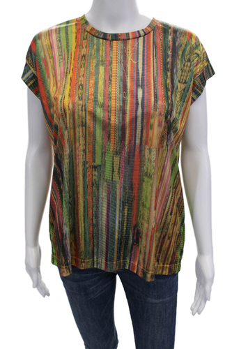 Y-3 Yohji Yamamoto Girls Printed Crew Neck Short Sleeve Top Multicolor Size 10Y