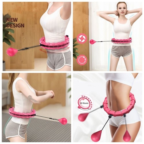 Adjustable Weighted Fit Hoop Detachable Abdominal Workout Equipment Home - Picture 12 of 17