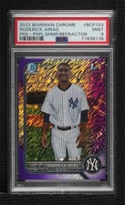 2022 Bowman Chrome Prospects Purple Shimmer Refractor Roderick Arias PSA 9 09an