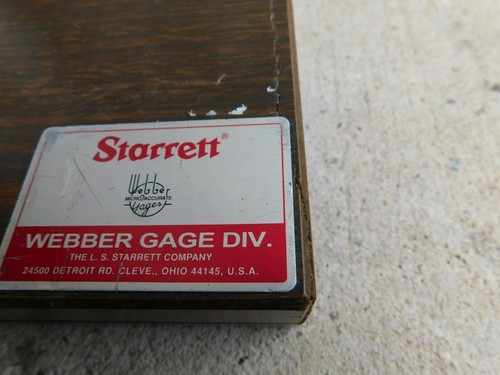 STARRETT WEBBER DIVISION SS81A1 STEEL BLOCK GAGE SET - Picture 2 of 14