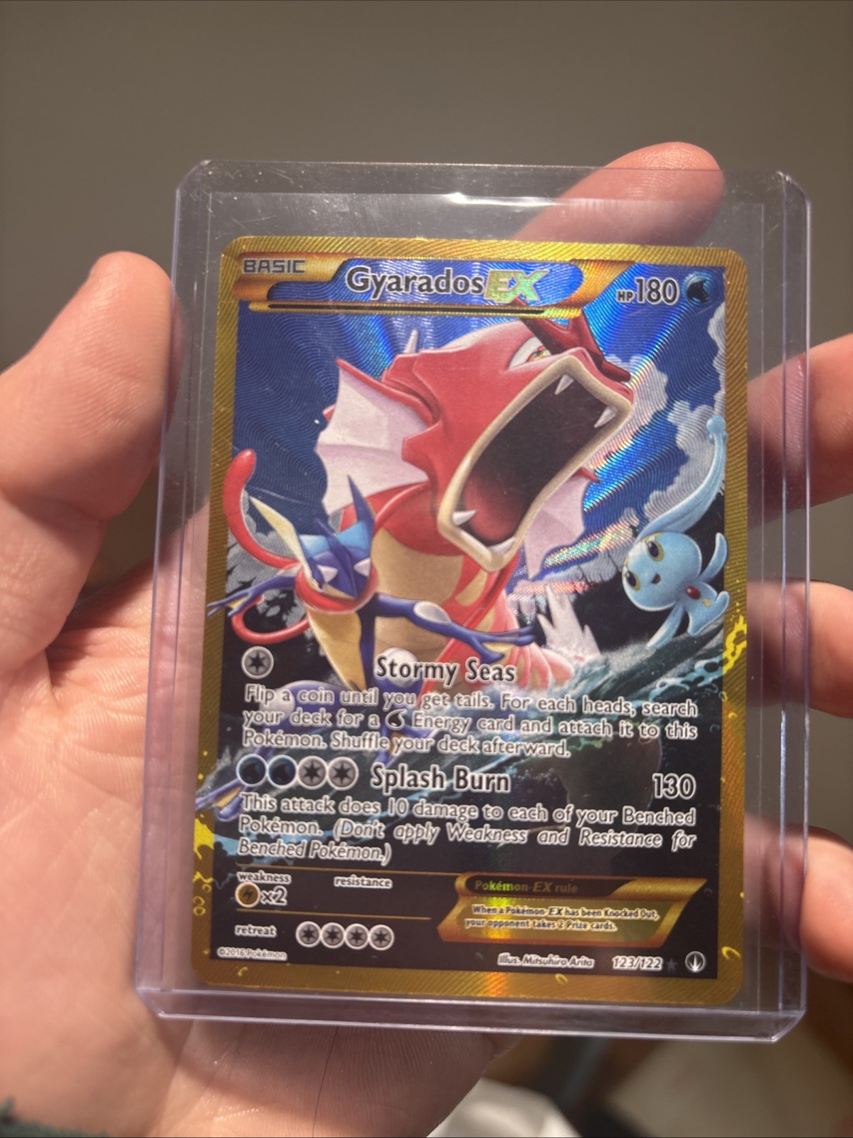 2016 Pokemon XY Full Art Gyarados EX Breakpoint 123/122 Secret Rare.