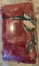 Minky Couture Thick Lush Soft Blanket Monster Sz 50”x72” color - Merlot Red