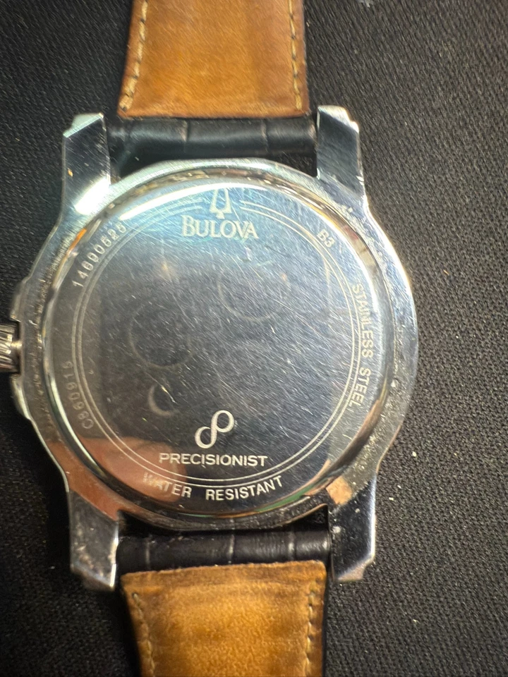 宝路华 Precisionist 262kHz 光滑扫石英男士腕表罕见调谐叉表盘 — 第 3/4 张图片