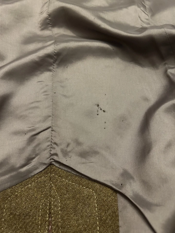 Abrigo de campo PER UNA marrón tartán a cuadros tela británica lana tweed 18 Foto 4 de 4