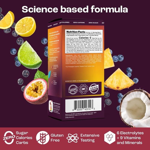 KEY NUTRIENTS Hydration Packets - 5 Delicious Flavors in 10 Servings - Picture 6 of 8