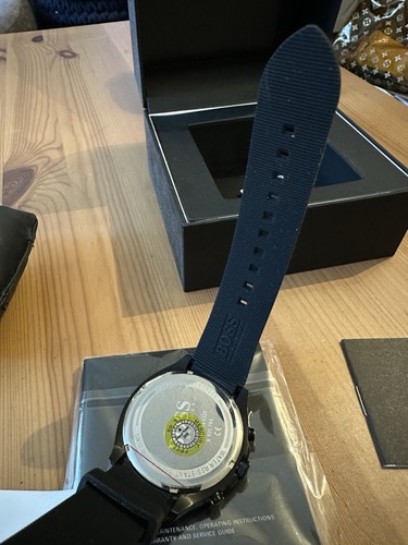 Hugo Boss Chronograph Mens Watch Black Rubber Strap Dial Velocity 1513716 rp£279 - Picture 13 of 17