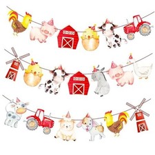 Farm Animal Banners Farm Party Banners Farm Theme Birthday Decorations Barn