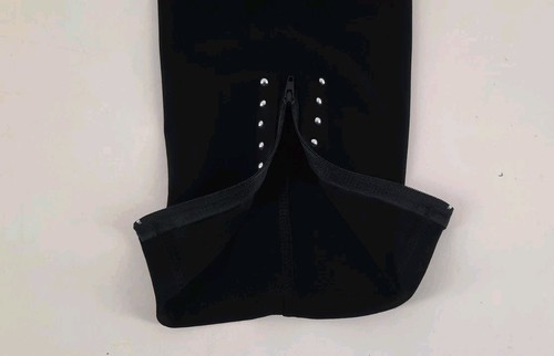 Bali Black, Silver Studded Side Leg Zipper, Pull On Leggings. Size XL - Picture 9 of 11