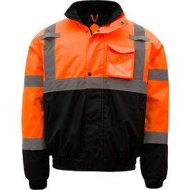 GSS Safety 8002 Class 3 wasserdichte gesteppte gefütterte Bomberjacke orange/schwarz 2XL - Bild 1 von 1