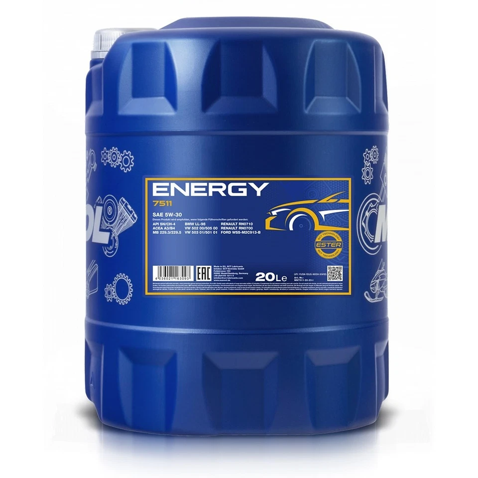 MANNOL 20 L LITER ENERGY 5W30 MOTORÖL MOTORENÖL FÜR 503.01/502.00/501.01/505.00
