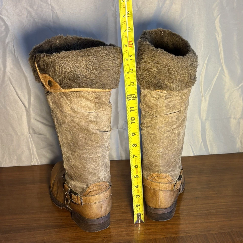 Baretraps предсказать коричневый кожаный искусственного меха с подкладкой середины икры ботинки женщин 8,5 - Изображение 4 из 4