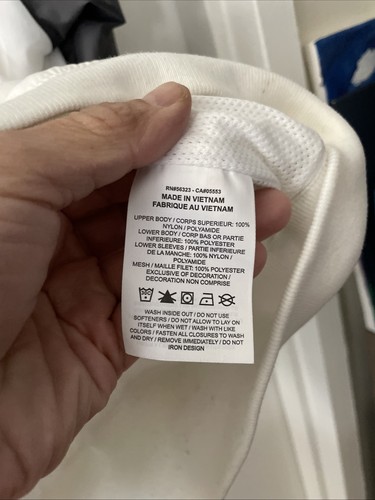 Nike Windrunner Track Jacket Uomo Medium Bianco Zip Tasche Ventilato con Cappuccio Outdoor - Foto 6 di 9
