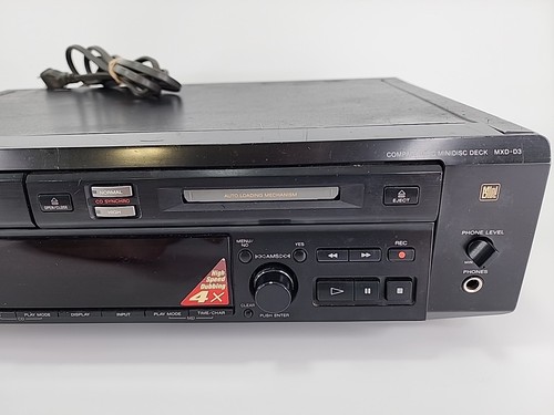 Sony MXD-D3 CD Minidisc Combo Deck Tested Working Great W/ Cosmetic Issues - Picture 3 of 12