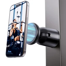 Dual Magnetic Phone Holder for Magsafe, Strong Magnets Gym Phone Holder Mount...