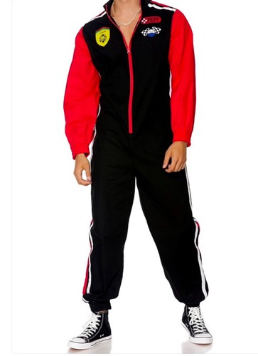 Secret Wishes Unisex Red Racer Race car Driver Adult Romper Costume XS 2-6 - Picture 11 of 13