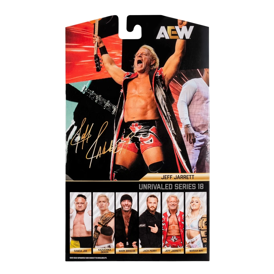 Figura de acción de lucha libre de juguete Jeff Jarrett - AEW inigualable 18 Jazwares Foto 2 de 3