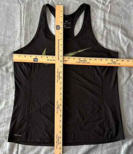 Camiseta sin mangas Nike Dri-fit grande para mujer espalda deportiva camisa negra usada en excelente estado L - Imagen 10 de 10