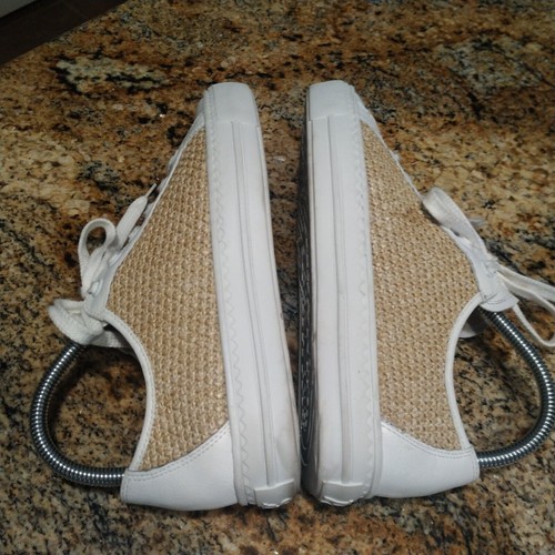 Paul Green Rachel Sneakers Woven Leather White Nature Combo Women's Size 5 - Picture 7 of 13