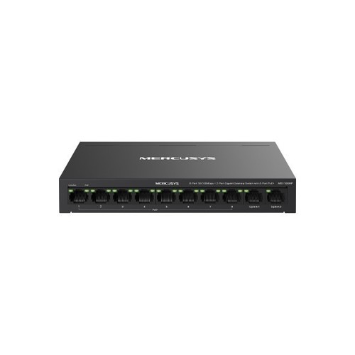 Mercusys MS110CMP 8-Port 10/100 Mbps + 2-Port Gigabit Desktop Switch with 8-Port - 第 1/1 張圖片