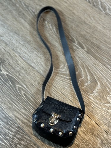Harley-Davidson® Mädchen kleine schwarze Leder Schultertasche Nieten - Bild 2 von 6