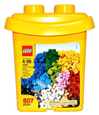 #ad LEGO 10662 Creative Empty Bucket Tub Storage Container w Top Yellow Freestyle $24.95