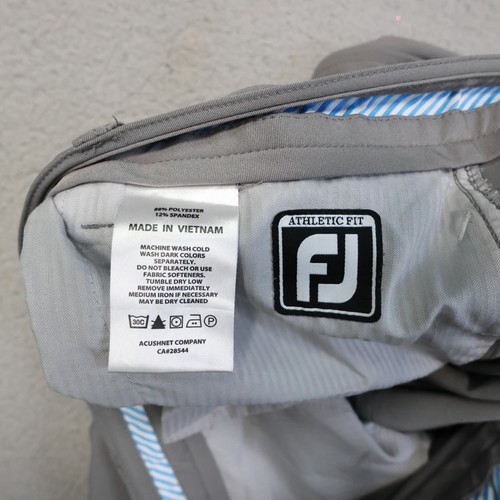 Pantalones FootJoy Para Hombres 38x32 Gris Calce Atlético Golf Elastizados Rendimiento Pantalones FJ - Imagen 12 de 15
