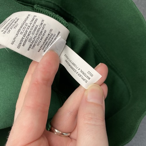 Polo Ralph Lauren Full Zip Hoodie Men's Large Kelly Green Jacket White Pony READ - Picture 9 of 11