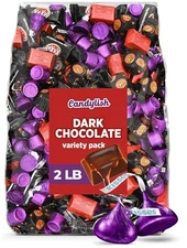 Dark Chocolate Mix Kisses Dark, Rolo Salted Caramel, Hershey's Truffles Dark 2lb