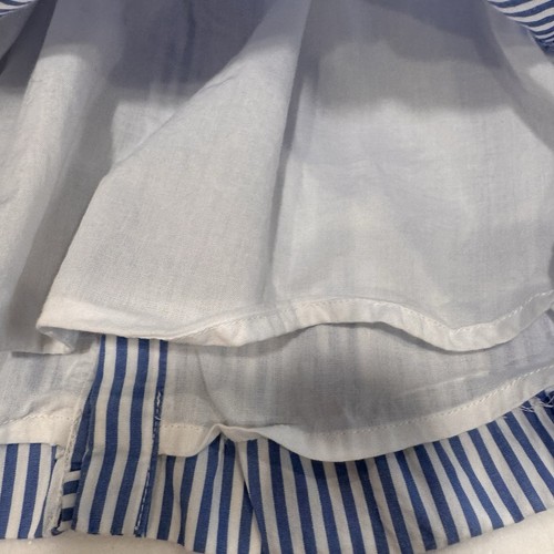 Abito bambina Jacadi svasato blu/bianco a righe collo a petali foderato taglia 3 mesi - Foto 6 di 10