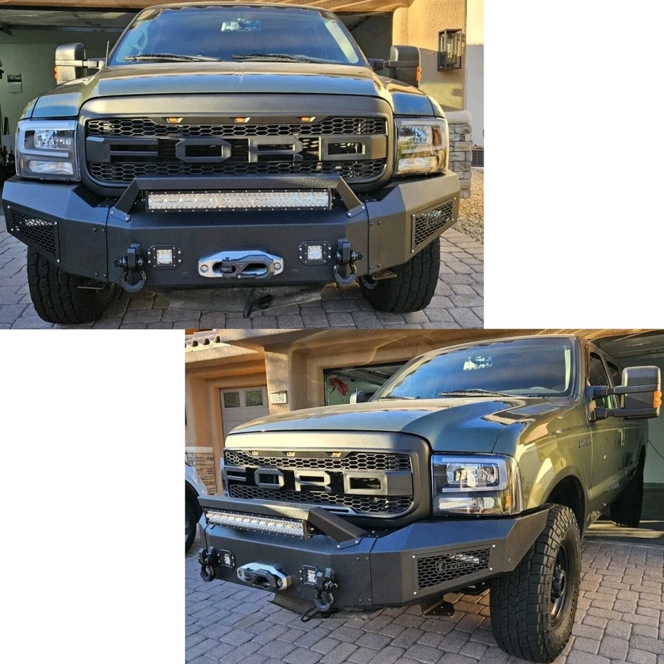 Vijay For 1999-2004 Ford F250-F450&Excursion New Front/Rear Bumper W/Winch Plate Foto 2 de 4