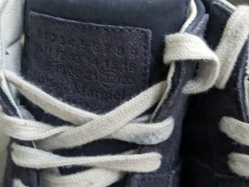 Sneakers alte Maison Margiela GAT uomo 9 42 blu navy scamosciate rame pelle - Foto 5 di 18
