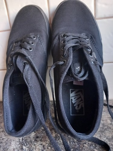 VANS WOMENS CANVAS SKATER TRAINERS/SHOES - UK5.5 - BLACK - GREAT CONDITION - Picture 4 of 8